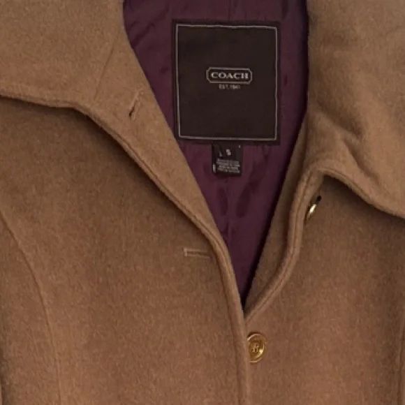 Coach Tan Trench Coat with Belt - Picture 9 of 15